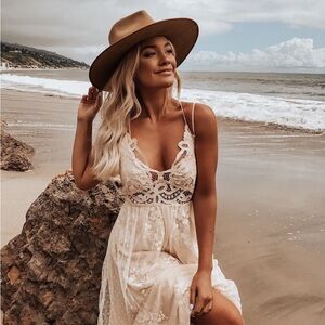 Cream Lace Beach Dress